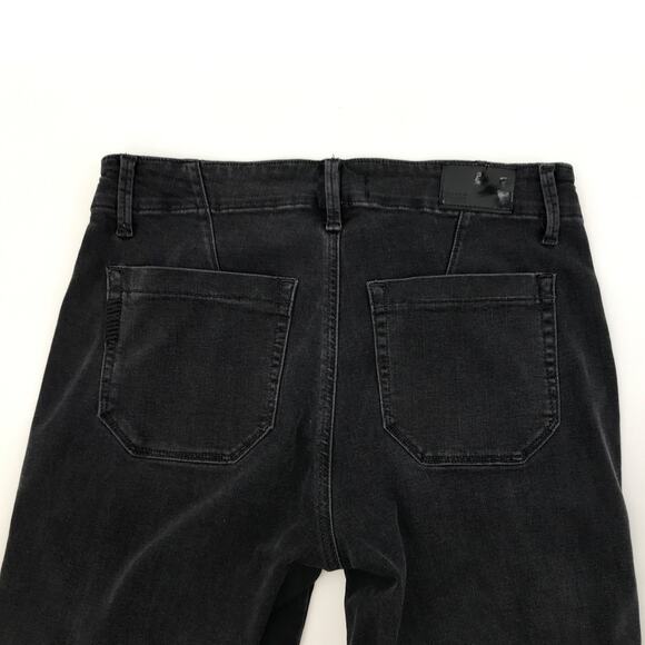 Paige Mayslie Black Denim Jogger Jeans Size 27 Velvet Inset - Picture 8 of 10